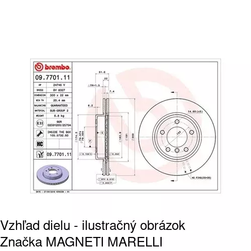 Brzdový kotúč POLCAR S71-0123