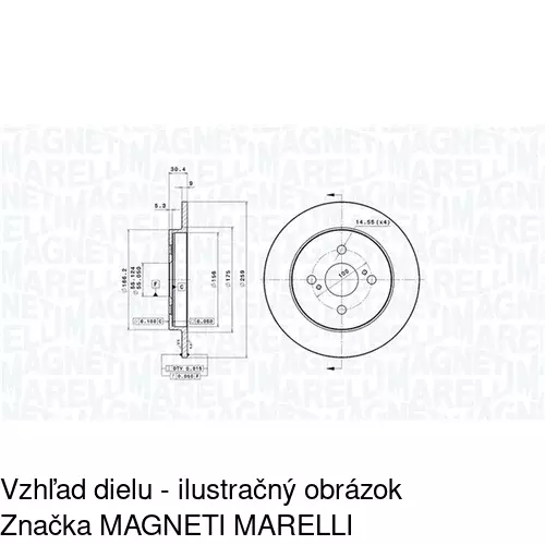 Brzdový kotúč POLCAR S71-0199 - obr. 3