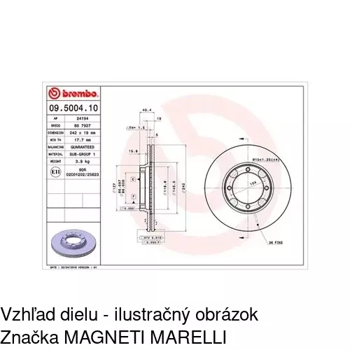 Brzdový kotúč POLCAR S71-0214 - obr. 4