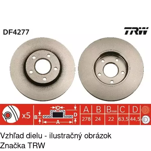 Brzdový kotúč POLCAR S71-0272 - obr. 5