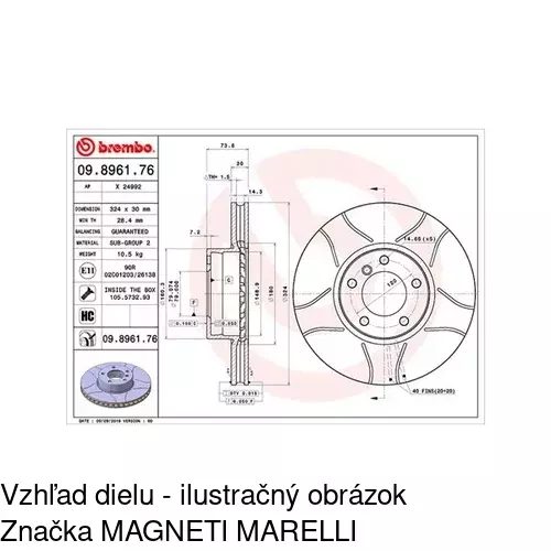 Brzdový kotúč POLCAR S71-0294 - obr. 5