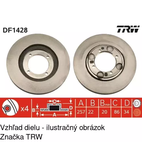 Brzdový kotúč S71-0332 /POLCAR/ - obr. 1