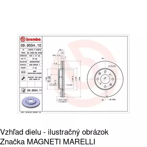 Brzdový kotúč POLCAR S71-0343