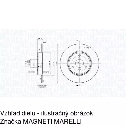 Brzdový kotúč POLCAR S71-0399