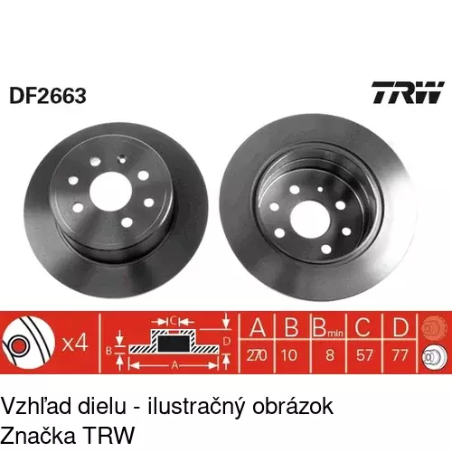 Brzdový kotúč POLCAR S71-1089 - obr. 4