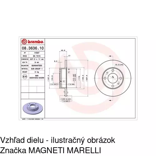 Brzdový kotúč POLCAR S71-2102 - obr. 2