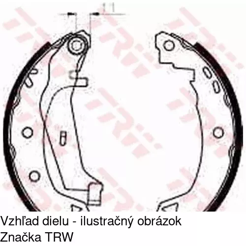 Brzdové čeľuste POLCAR S72-1040 - obr. 1