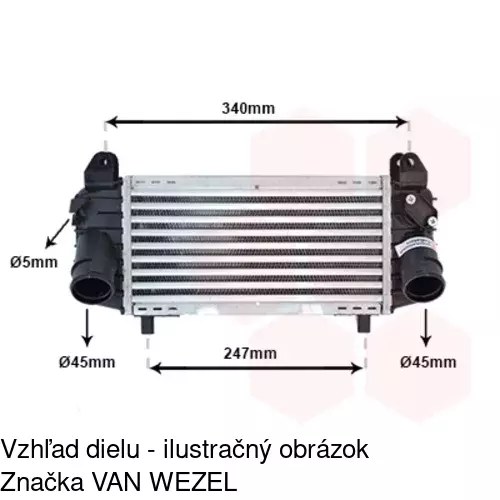 Chladiče vzduchu (Intercoolery) POLCAR 1322J8-1 - obr. 3