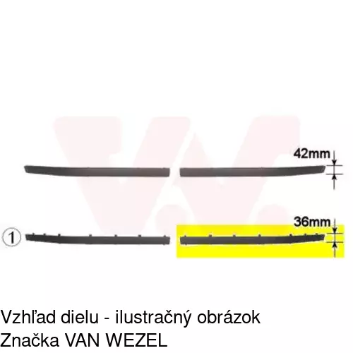 Lišta nárazníka POLCAR 201607-9 - obr. 1