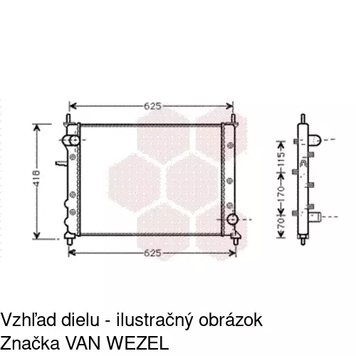 Chladiče vody 301808A2 /POLCAR/ - obr. 2