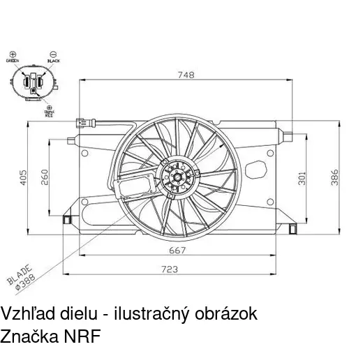 Ventilátory chladičov 320223W1 /POLCAR/