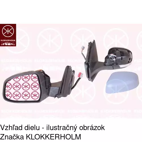 Sklo vonkajšieho zrkadla s držiakom POLCAR 3205552E