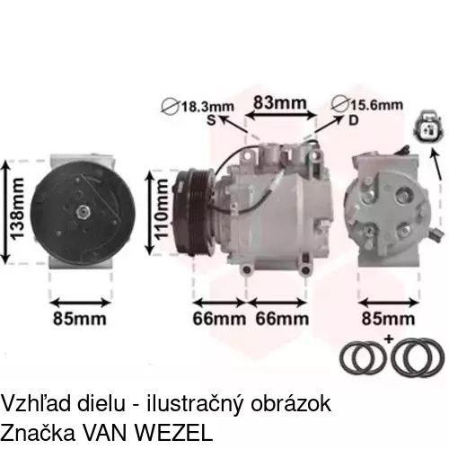 Kompresor AC POLCAR 3835KS-1 - obr. 1