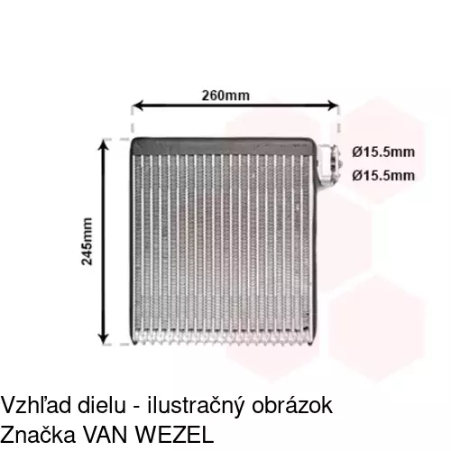 Výparník klimatizácie POLCAR 4519P8-1 - obr. 1