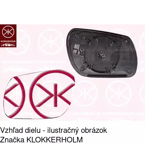 Sklo vonkajšieho zrkadla s držiakom 4525555E /POLCAR/ - obr. 3