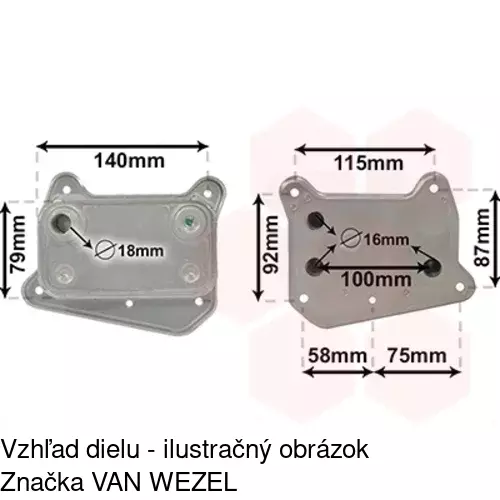 Chladiče oleja POLCAR 5002L81X