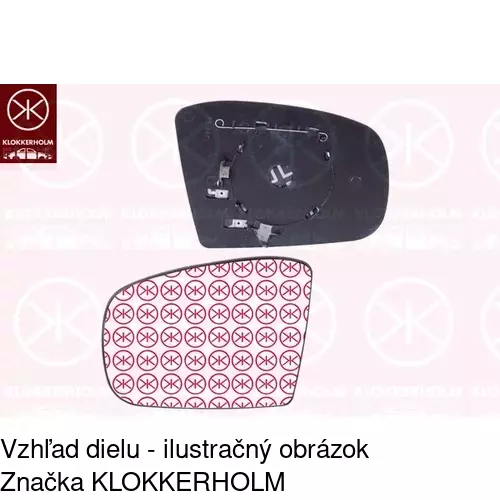 Sklo vonkajšieho zrkadla s držiakom POLCAR 5044547E - obr. 2