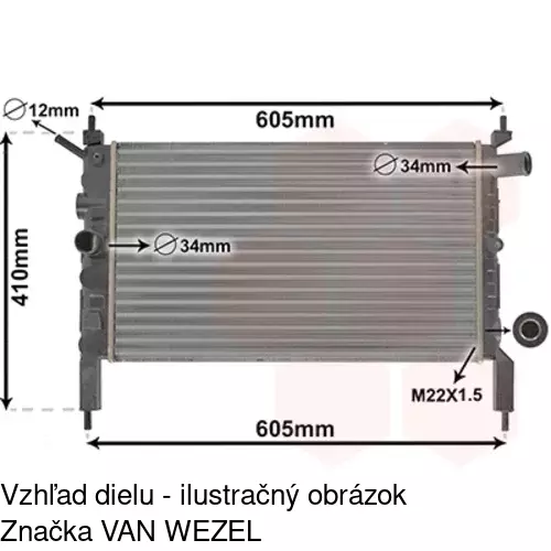 Chladiče vody POLCAR 550708-0 - obr. 3