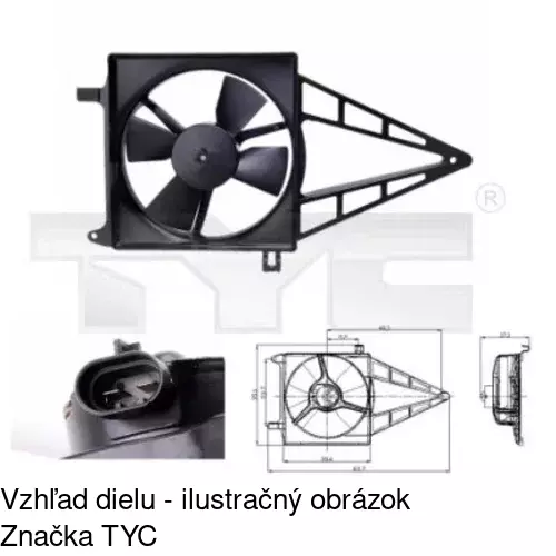 Ventilátor bez krytu / podpery POLCAR 550723U1 - obr. 1