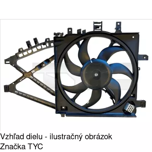 Ventilátor bez krytu / podpery POLCAR 555623U6