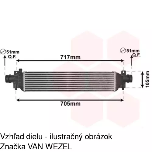 Chladiče vzduchu (Intercoolery) 55L1J8-2 /POLCAR/ - obr. 3