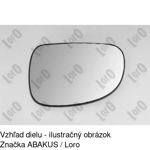 Sklo vonkajšieho zrkadla s držiakom 5746545E /POLCAR/ - obr. 3