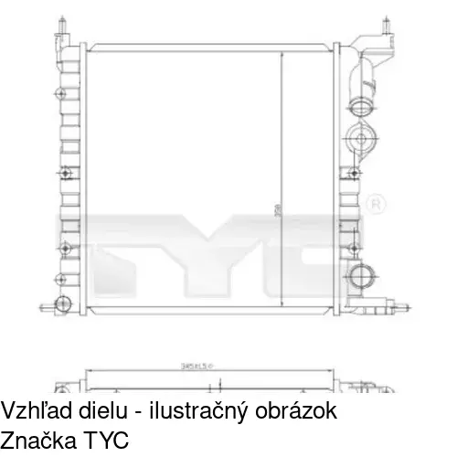 Chladiče vody 600608A2 /POLCAR/