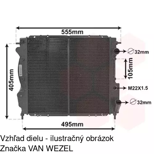 Chladiče vody POLCAR 600608A9 - obr. 1