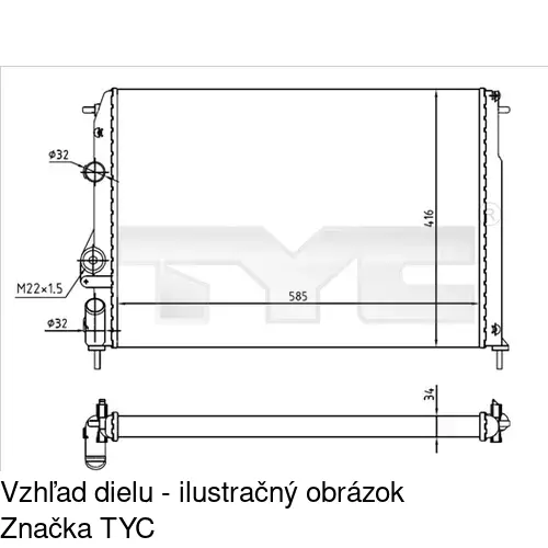 Chladiče vody POLCAR 601108A1