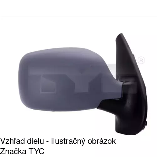 Rám vonkajšieho zrkadla POLCAR 606155TM - obr. 1