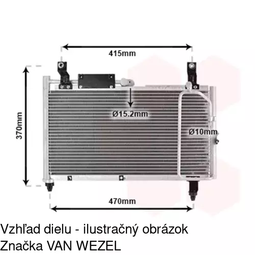 Chladiče klimatizácie POLCAR 7422K8C1 - obr. 1