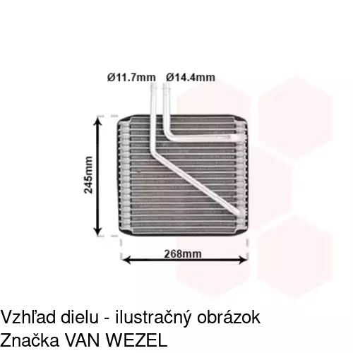 Výparník klimatizácie 9550P8-3 /POLCAR/ - obr. 1