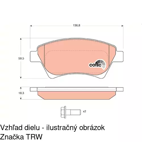 Brzdové dosky POLCAR S70-0040 - obr. 4