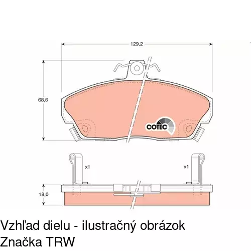 Brzdové dosky POLCAR S70-0045 - obr. 5