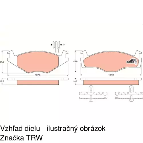 Brzdové dosky POLCAR S70-0064 - obr. 5