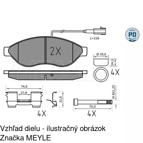 Brzdové dosky POLCAR S70-0099 - obr. 5