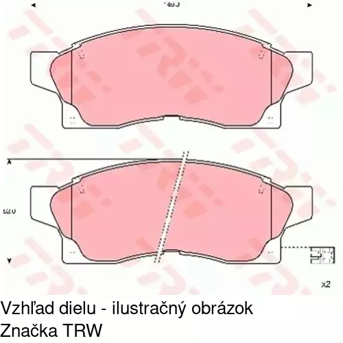 Brzdové dosky S70-0158 /POLCAR/ - obr. 2