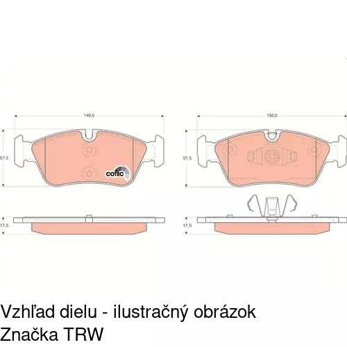 Brzdové dosky POLCAR S70-0244 - obr. 2