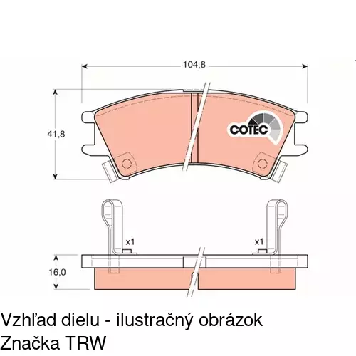 Brzdové dosky POLCAR S70-0259 - obr. 2