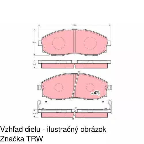 Brzdové dosky POLCAR S70-0318 - obr. 2