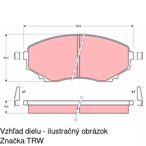 Brzdové dosky POLCAR S70-0329 - obr. 3