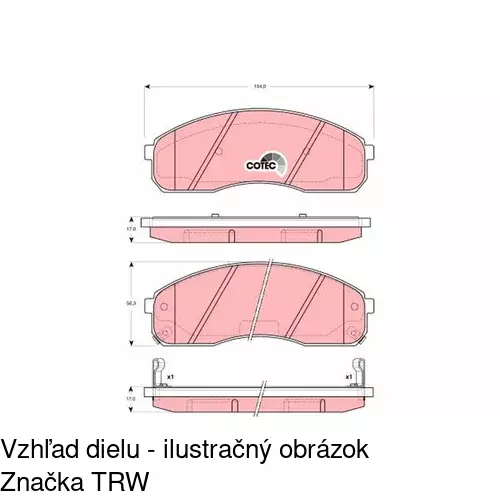 Brzdové dosky POLCAR S70-0382 - obr. 4