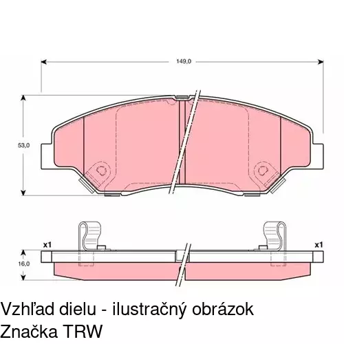 Brzdové dosky POLCAR S70-0401 - obr. 2