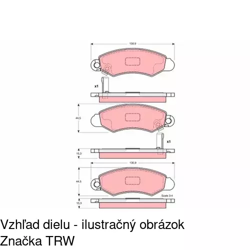 Brzdové dosky POLCAR S70-0422 - obr. 4