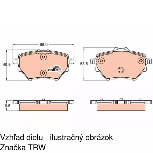 Brzdové dosky POLCAR S70-0426 - obr. 5