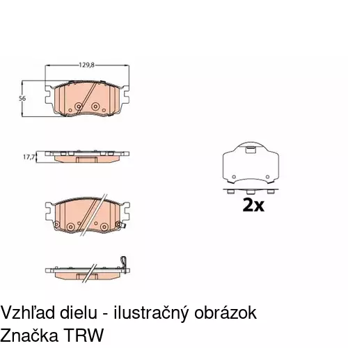 Brzdové dosky POLCAR S70-0465 - obr. 4