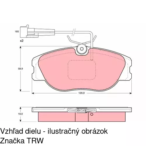 Brzdové dosky POLCAR S70-0468 - obr. 1