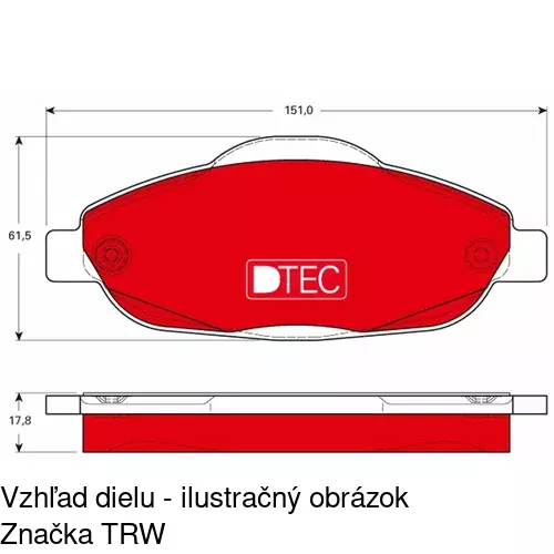 Brzdové dosky POLCAR S70-0479 - obr. 5