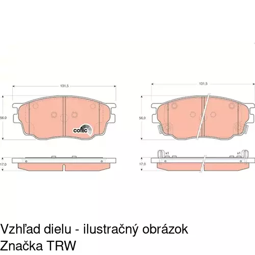 Brzdové dosky POLCAR S70-0531