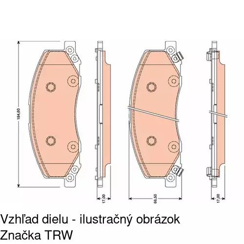 Brzdové dosky POLCAR S70-0588 - obr. 3